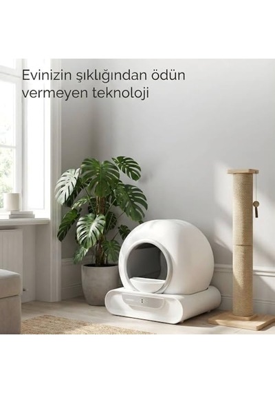 Yeni Nesil Akıllı Kedi Tuvaleti, Otomatik Kedi Tuvaleti, Ntl-pw-65bw Açık Bej