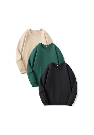 Uyguntarz 3'lu Paket Oversize Sweatshirt Bej