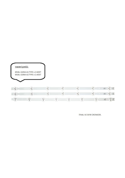 Beko Arçelik Uyumlu Grundig B32-Lb-4310 A32-Lbm-310 Led Bar Takımı