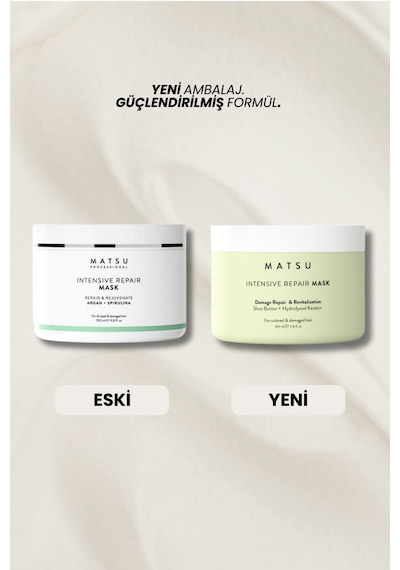 Matsu Intensive Repair Saç Maskesi 350 ml | Yıpranmış Saçlar İçin Onarım
