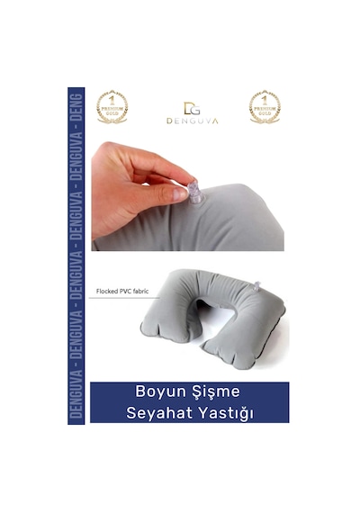 Boyunyastığı Ergonomik Konforlu Araç Boyun Destek Pratik Şişirilebilir Boyun Şişme Seyahat Yastığı