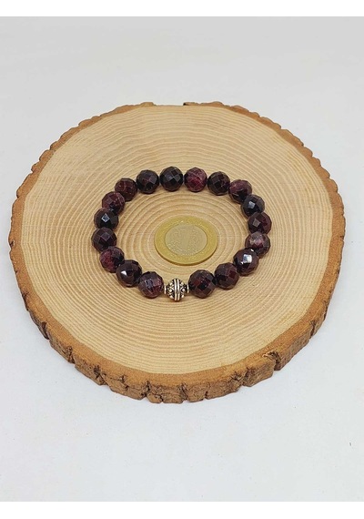 Sirius Serisi Lal Granat Garnet Taşı 10mm Unisex Bileklik 52 Çok Renkli