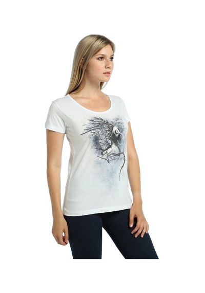 Bant Giyim - Root N' Smoke Beyaz Kadın T-Shirt Tişört