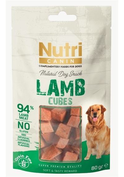 Nutri Canin Kuzulu Tahılsız Küp Köpek Ödül Maması 80 G