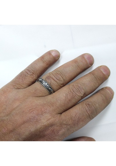 Gülistan Mücevherat El Yapımı Gümüş Alyans Kalemkar İşçilik 5 Mm Gülistan Mücevherat El Yapımı Gümüş Alyans Kalemkar İşçilik 5 Mm
