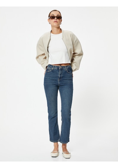 Koton İspanyol Paça Kot Pantolon Crop Slim Fit Standart Bel Orta İndigo 5wal40011md İndigo Koton İspanyol Paça Kot Pantolon Crop Slim Fit Standart Bel Orta İndigo 5wal40011md İndigo