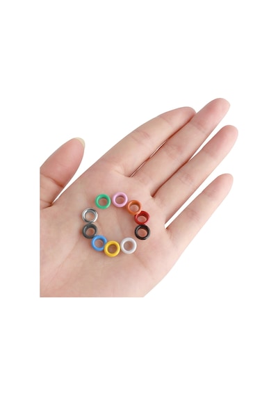 5 Mm Renkli Metal Kuş Gözü 300 Set Ve Saklama Kutusu