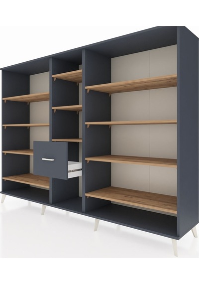 Hyperion Dolap 11 Raflı 3 Çekmeceli 220x44x163 Antrasit-çam/antr Antrasit-çam/antrasit Hyperion Dolap 11 Raflı 3 Çekmeceli 220x44x163 Antrasit-çam/antr Antrasit-çam/antrasit