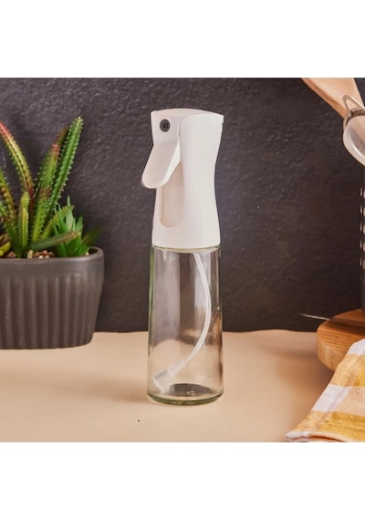 Sprey Yağdanlık Sıvı Yağ Spreyi Yağlık - Airfryer Püskürtme Yağdanlık Beyaz 300ml Beyaz