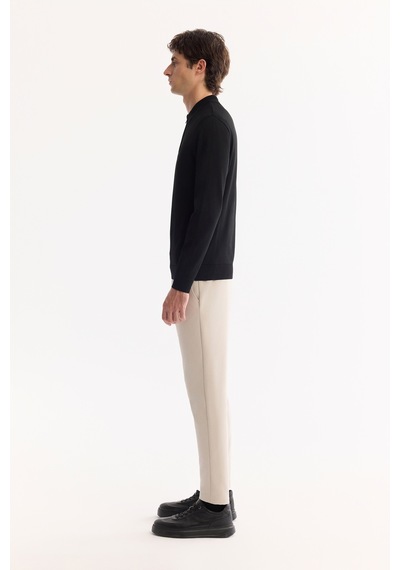 Avva Erkek Siyah Polo Yaka Fermuarlı Rayon Tüylenmeyen Dokulu Triko Regular Fit Kazak A52y5019 Avva Erkek Siyah Polo Yaka Fermuarlı Rayon Tüylenmeyen Dokulu Triko Regular Fit Kazak A52y5019
