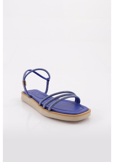 Dgn 536 Kadin Sirali Silver Taşli Sandalet 536-2261-R8855 Saks