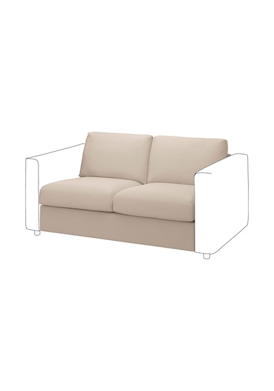 Ikea Bej Lüks Kanepe - 2'li Kanepe Ünitesi Kılıfı