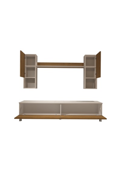 Decoraktiv Eko 5da Mdf Std Krom Ayaklı Tv Ünitesi Tv Sehpası - Beyaz Pera Beyaz - Meşe Decoraktiv Eko 5da Mdf Std Krom Ayaklı Tv Ünitesi Tv Sehpası - Beyaz Pera Beyaz - Meşe