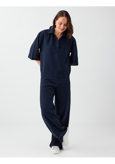 Jimmy Key Lacivert %100 Tencel Cep Detaylı Dokuma Pantolon 6ww187827494