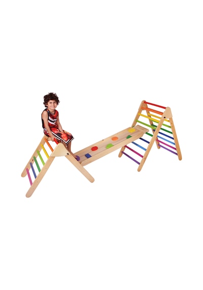 Woodnjoy Ahşap Merdiven Setimiz 3lü Set Renkli