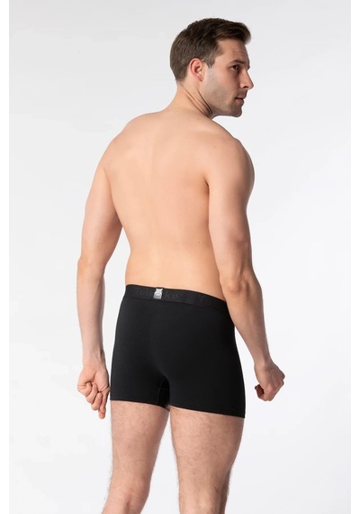 Hepsine Rakip 4 Lü Tutku İç Giyim Pamuklu Likralı Erkek Boxer 0114 Siyah