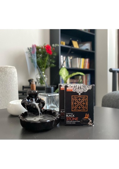 Black Stone Siyah Taş Rahatlatıcı Aromatik Kokulu Geri Akış Tütsü