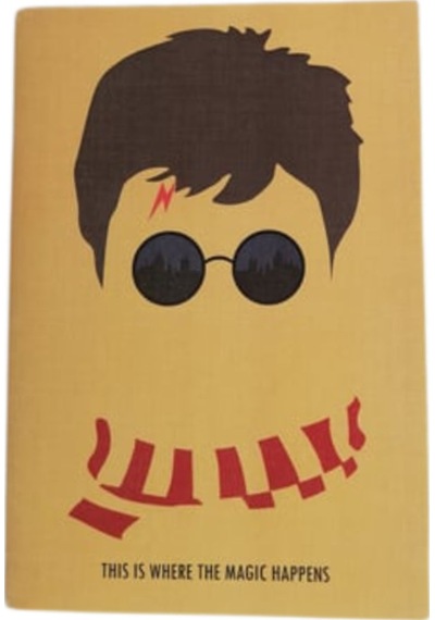 Harry Potter Temalı Çizgisiz Defter Zamansız Ajanda Sarı