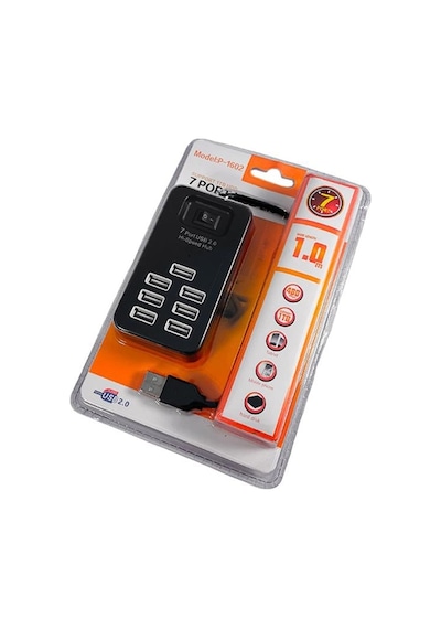 Fully S-802j 7 Port Usb 2.0 Anahtarlı Ve 1 Metre Kablolu Hub Çoklayıcı