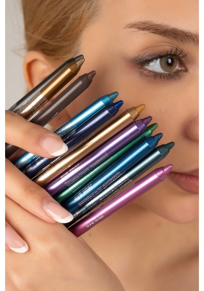 12 Renk Neon Yağlı Göz Kalemi Seti Yoğun Pigmentli Yumuşak Sürüm Renkli Eyeliner Çok Renkli - 626019713 Diğer