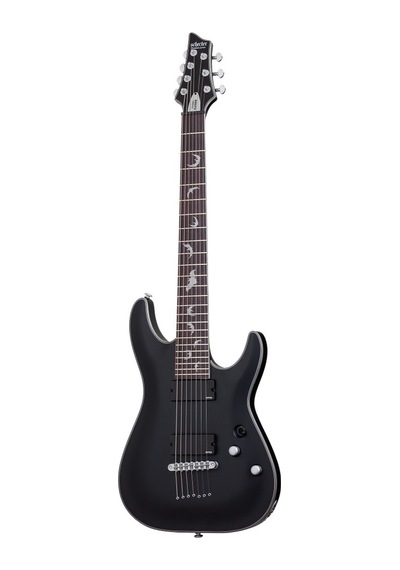 Schecter Damien Platinum-7 Elektro Gitar (Satin Black)
