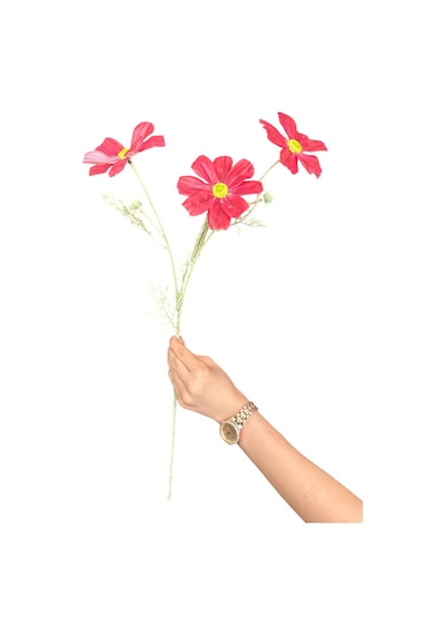 Yapay Çiçekçiniz Islak Dokulu 60 Cm Yapay Gelincik Çiçeği Gerçekçi Görünümlü Dekoratif Salon Ve Masa Çiçeği kırmızı