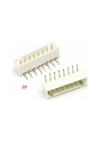 8 Pin Jst-xh 2.54 Tunik Konnektör Erkek Eğik 90