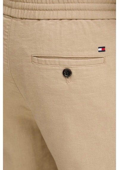 Tommy Hilfiger Keten Tapered Fit Daralan Paça Chino Pantolon Erkek Pantolon Mw0mw42336 Aeg Bej