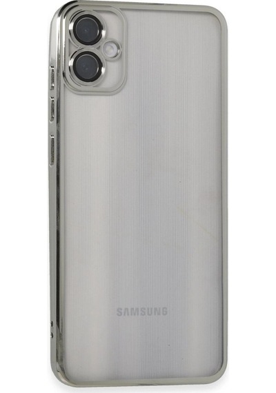 Samsung Galaxy A05 Kılıf Razer Lensli Silikon - Gümüş