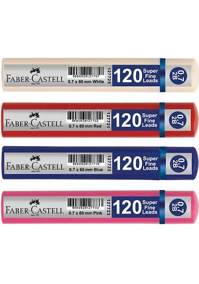 Faber Castell 2B 0.7 Uç 120'li Tüp 4'lü Paket