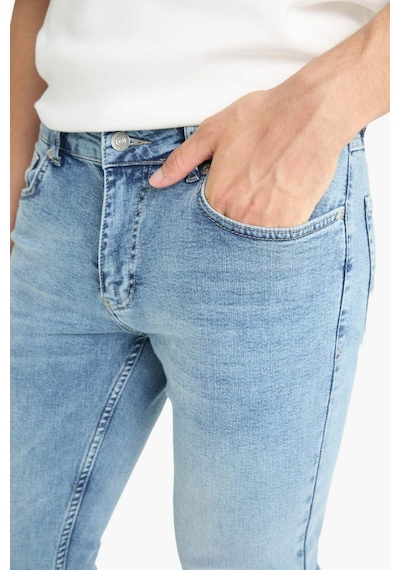 Defacto Pedro Slim Fit Dar Kalıp Normal Bel Dar Paça Jean Pantolon G2614ax25aunm39 Mavi