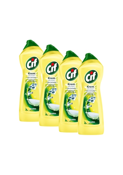 Cif Krem Yüzey Temizleyici Limon Kokulu 4 x 750 ML