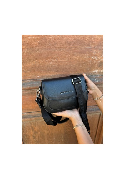 Just Polo Kadın Orta Boy Ayarlanabilir Çapraz Askılı Günlük Kullanıma Uygun El & Omuz Çantası Shoulder Bag Siyah