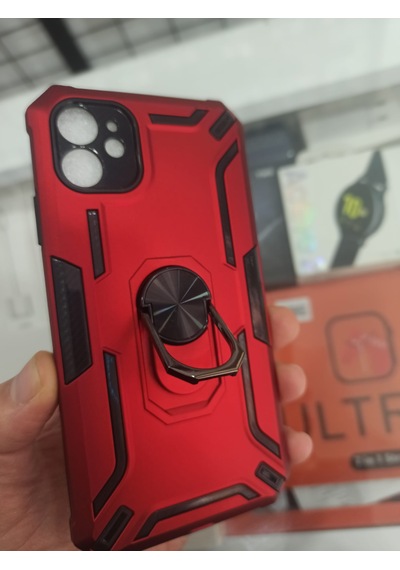 Apple Uyumlu iPhone 11 Tank Kılıf Zırhlı Darbe Korumalı Kırmızı