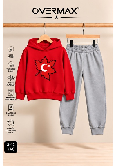 Overmax Türk Bayrağı Baskılı Kapüşonlu Sweatshirt Eşofman Takımı- 3-12 Yaş Kırmızı Üst-gri Alt - 929479938 Kırmızı Üst-gri Alt Overmax Türk Bayrağı Baskılı Kapüşonlu Sweatshirt Eşofman Takımı- 3-12 Yaş Kırmızı Üst-gri Alt - 929479938 Kırmızı Üst-gri Alt