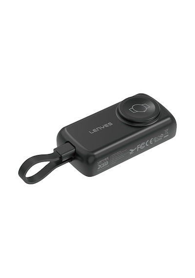 Lenyes Px0001d Akıllı Saat Kablosuz Şarj Taşınabilir Type-c Kablolu Powerbank 2000mah 2w Siyah