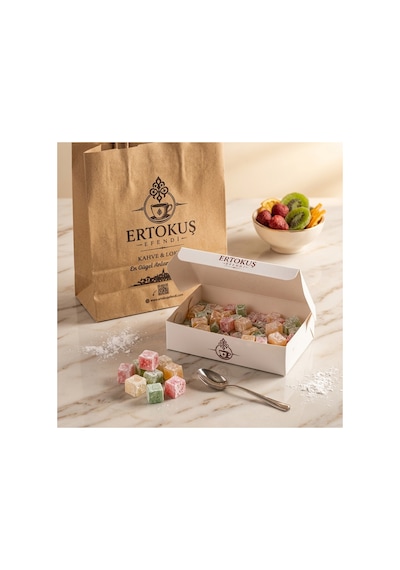 Karışık Meyveli Kuş Lokumu 250gr Limonlu, Elmalı, Güllü Çifte Kavrulmuş %100 Pancar Şekeri - 913891548