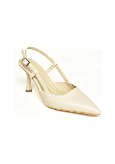 Fox Shoes U480441109 Bej İnce Topuklu Kadın Abiye Ayakkabı Bej