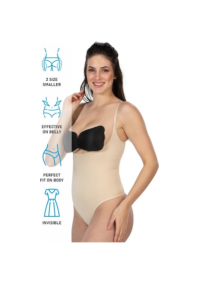Ten Mı Emay 2076 Göğüsü Açık String Body Korse Ten
