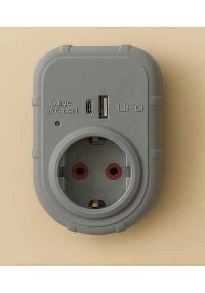Tekli Akım Korumalı 5v 2 4a Usb Ve Type-c İle Hızlı Şarj Anahtarlı Topraklı Priz Sürekli Koruma 16a 250v Max 350 Genel