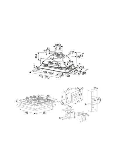 Franke FSL 82 H XS - FHNL 604 4G XS E - FBI 525 GR/500 Ankastre Set