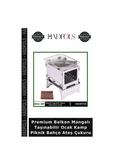 Premium Balkon Mangalı Taşınabilir Ocak Kamp Piknik Bahçe Ateş Çukuru Belirtilmemiş