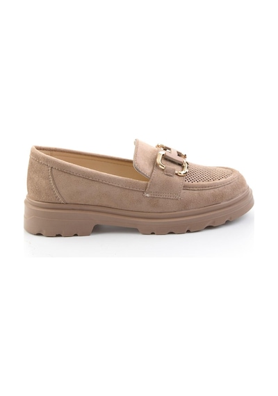 Bambi Vizon Kadın Loafer Ayakkabı K01536104772 Vizon