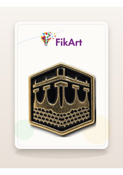 Fikart Kâbe Motifli Broş Çok Renkli