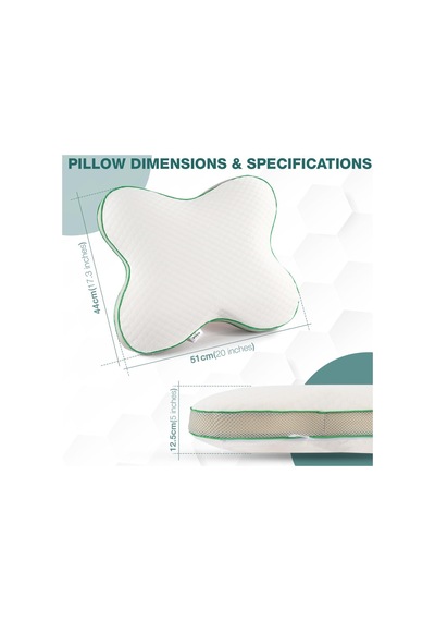 Kelebek Ortopedik Boyun Yastığı Memory Foam 51x44x12.5 Cm Genel