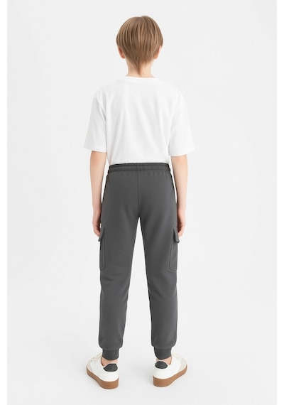 Ahengim Erkek Çocuk Basic Kargo Cepli Jogger Paça Okul Eşofman Altı Ak2322-1 Füme