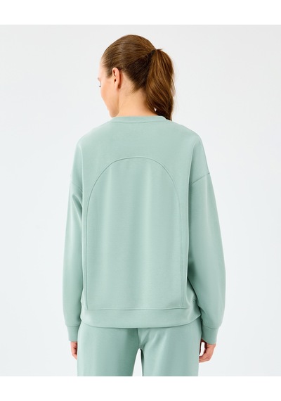 Skechers W Lounge Loose Crew Neck Sweatshirt Kadın Lightgreen Sweatshirt S2510052-3869 Açık Yeşil