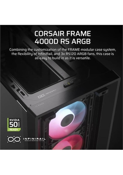 Frame 4000d Rs Argb Fanlı Mid-tower Cc-9011296-ww Bilgisayar Kasası