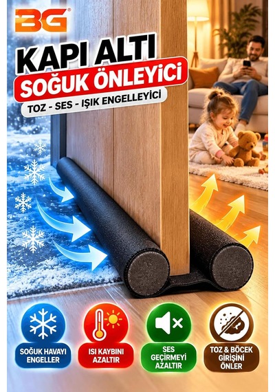 Kapı Altı Rüzgar Önleyici Isı Yalıtım Süngeri Ses Toz Soğuk Geçirmez Enerji Tasarruflu Rüzgarlık