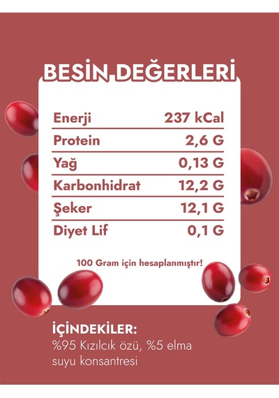 Fethiyeden Gelsin Organik Kızılcık Özü 700 Gr -doğal Ve Katkısız- Şifa Kaynağı